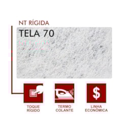 Entretela Não Tecido Com Cola - Gramatura 70 - Branca - 50 metros - Fiorella Entretela Não Tecido Com Cola - Gramatura 70 - Branca - 50 metros - Fiorella