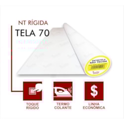 Entretela Não Tecido Com Cola - Gramatura 70 - Branca - 50 metros - Fiorella Entretela Não Tecido Com Cola - Gramatura 70 - Branca - 50 metros - Fiorella