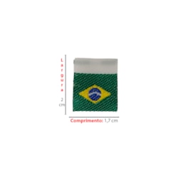 Etiqueta Bordada 18495 Bandeira do Brasil 2cm x 1,7cm c/10un Najar Etiqueta Bordada 18495 Bandeira do Brasil 2cm x 1,7cm c/10un Najar