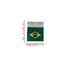 Etiqueta Bordada 18495 Bandeira do Brasil 2cm x 1,7cm c/10un Najar