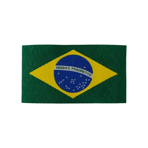 Etiqueta Bordada 22051 Bandeira do Brasil c/ 5cm x 9cm c/10un Najar