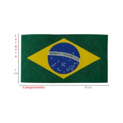 Etiqueta Bordada 22051 Bandeira do Brasil c/ 5cm x 9cm c/10un Najar Etiqueta Bordada 22051 Bandeira do Brasil c/ 5cm x 9cm c/10un Najar