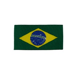 Etiqueta Bordada 22059 Bandeira do Brasil 2,5cm x 5cm c/ 10un Najar