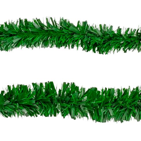 Festão de Natal Quadruplo 18cm x 5m Verde Para Decoração