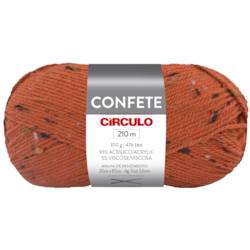 Fio Confete 100gr Com 210 Metros Círculo Fio Confete 100gr Com 210 Metros Círculo