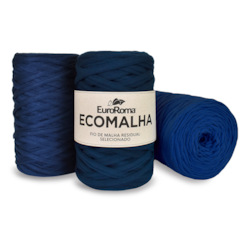 Fio de Malha Ecomalha Liso Euroroma Tons de Azul Forte Com 80 Metros Fio de Malha Ecomalha Liso Euroroma Tons de Azul Forte Com 80 Metros