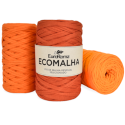 Fio de Malha Ecomalha Liso Euroroma Tons de Laranja Com 80 Metros Fio de Malha Ecomalha Liso Euroroma Tons de Laranja Com 80 Metros