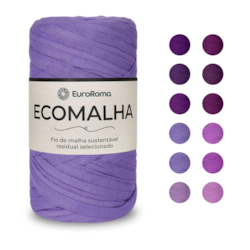 Fio de Malha Ecomalha Liso Euroroma Tons de Violeta Com 80 Metros Fio de Malha Ecomalha Liso Euroroma Tons de Violeta Com 80 Metros