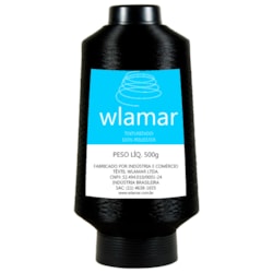 Fio de Poliéster Preto c/ 500 Gramas Wlamar Fio de Poliéster Preto c/ 500 Gramas Wlamar