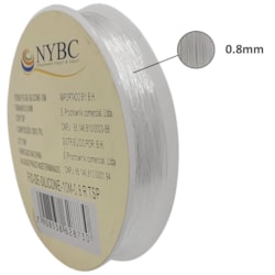 Fio de Silicone Transparente 0.8mm Com 10 Metros NYBC