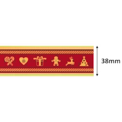 Fita Aramada Natalina 38mm Com 10 Metros 1010/9 Gitex Fita Aramada Natalina 38mm Com 10 Metros 1010/9 Gitex