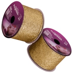 Fita Aramada Natalina 63mm Com 10 Metros MC028 Progresso Fita Aramada Natalina 63mm Com 10 Metros MC028 Progresso