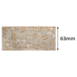 Fita Aramada Natalina 63mm Com 10 Metros TCG050 Progresso