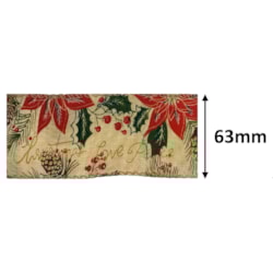 Fita Aramada Natalina 63mm Com 10 Metros TCR043 Progresso Fita Aramada Natalina 63mm Com 10 Metros TCR043 Progresso