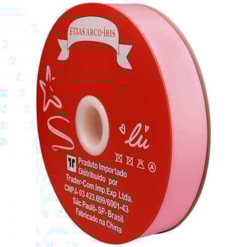 Fita de Cetim 15mm 100% Poliéster N° 3 com 50 Metros Trader