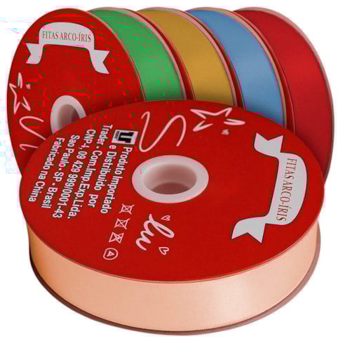 Fita de Cetim 22mm 100% Poliéster N° 5 com 50 Metros Trader