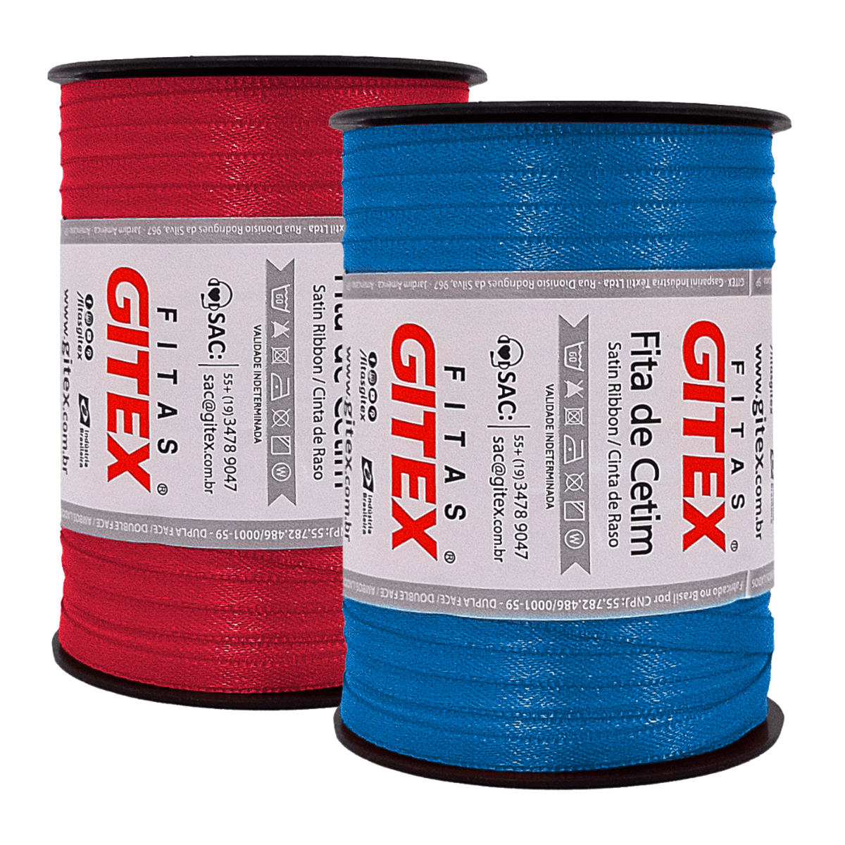 Fita de Cetim 4mm 100% Poliéster Nº 00 com 100 Metros Gitex