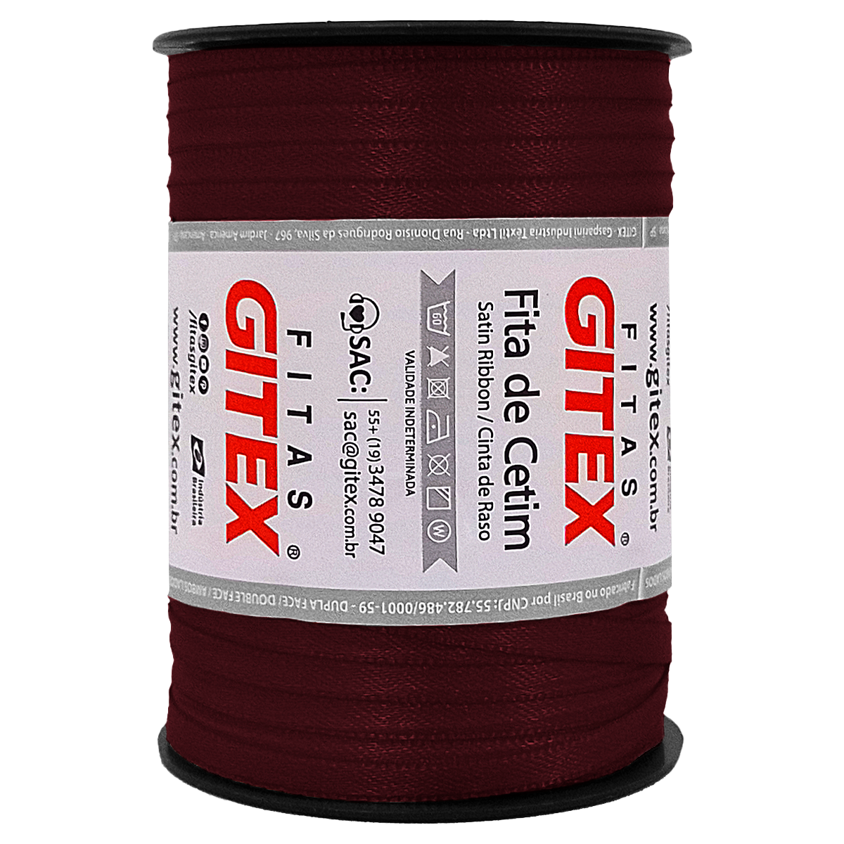 Fita de Cetim 4mm 100% Poliéster Nº 00 com 100 Metros Gitex