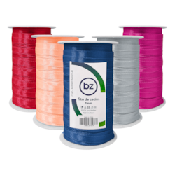 Fita de Cetim BZ 7MM 100% Poliéster Nº01 Com 100 Metros Fita de Cetim BZ 7MM 100% Poliéster Nº01 Com 100 Metros