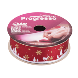 Fita de Cetim Estampada Progresso ECF 005TH 22mm Com 10 Metros