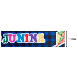 Fita de Cetim Festa Junina 15mm ECF003TR Com 10 Metros Progresso