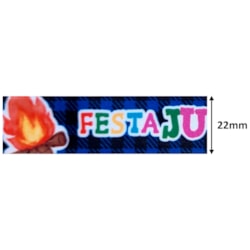 Fita de Cetim Festa junina 22mm Com 10 Metros ECF005TR Progresso