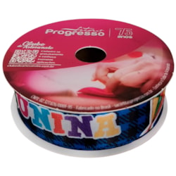 Fita de Cetim Festa junina 22mm Com 10 Metros ECF005TR Progresso