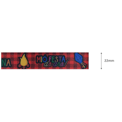 Fita de Cetim Festa Junina 22mm ECF 005TR Com 10 Metros Progresso