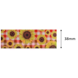 Fita de Cetim Festa Junina Girassol 38mm Com 10 Metros Gitex Fita de Cetim Festa Junina Girassol 38mm Com 10 Metros Gitex