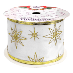 Fita de Cetim Natal Princess RO.152210 60mm Com 9 Metros Fita de Cetim Natal Princess RO.152210 60mm Com 9 Metros