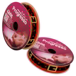 Fita de Cetim Natalina 15mm Com 10 Metros ECF 003TG Progresso Fita de Cetim Natalina 15mm Com 10 Metros ECF 003TG Progresso