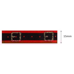 Fita de Cetim Natalina 15mm Com 10 Metros ECF 003TG Progresso Fita de Cetim Natalina 15mm Com 10 Metros ECF 003TG Progresso