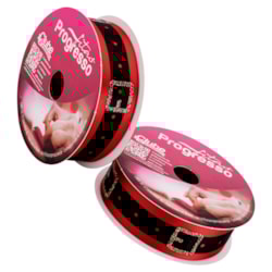 Fita de Cetim Natalina 22mm Com 10 Metros ECF 005TG Progresso Fita de Cetim Natalina 22mm Com 10 Metros ECF 005TG Progresso
