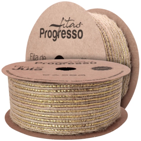Fita de Juta Natural 35mm Com 10 Metros JL009 Progresso