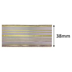 Fita de Organza Metalizada 38mm Com 10 Metros M007 Progresso Fita de Organza Metalizada 38mm Com 10 Metros M007 Progresso