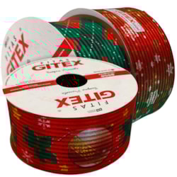 Fita de Organza Natalina 38mm Com 10 Metros 2955/9 Gitex Fita de Organza Natalina 38mm Com 10 Metros 2955/9 Gitex