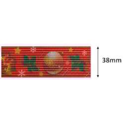 Fita de Organza Natalina 38mm Com 10 Metros 2955/9 Gitex Fita de Organza Natalina 38mm Com 10 Metros 2955/9 Gitex