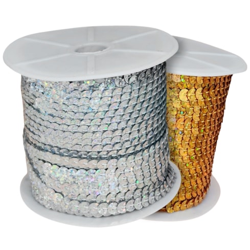 Fita de Paetê Carnaval 6mm Com 91 Metros Ref 152279 Sanding