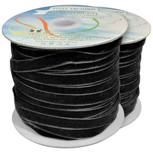 Fita de Veludo 10mm Com 25 Metros Trader