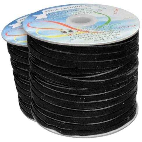 Fita de Veludo 7mm Com 50 Metros Trader