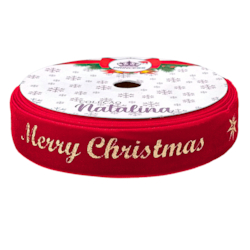 Fita Decorativa Natal Merry Christmas 25mm Com 9 Metros Fita Decorativa Natal Merry Christmas 25mm Com 9 Metros
