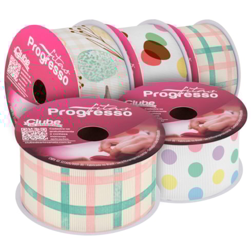 Fita Gorgurão Ovos de Páscoa 38mm EGP 009TR com 10 Metros Progresso