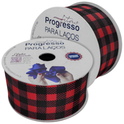Fita Gorgurão Xadrez 38mm EGL 009TR com 10 Metros Progresso