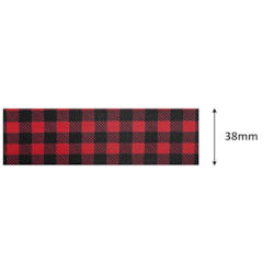 Fita Gorgurão Xadrez 38mm EGL 009TR com 10 Metros Progresso