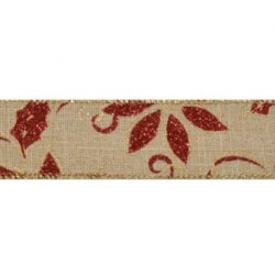 FITA NAT CRU/FLOR VERM CIRCULO 38MM C/10M FITA NAT CRU/FLOR VERM CIRCULO 38MM C/10M