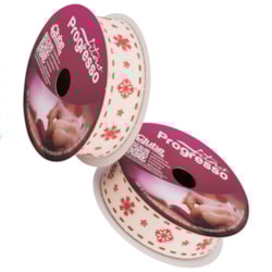 Fita Natalina Decorativa 22mm Com 5 Metros ECF 005D Progresso Fita Natalina Decorativa 22mm Com 5 Metros ECF 005D Progresso