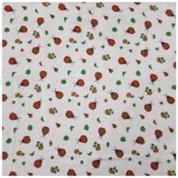 Fralda Dupla Joaninha 70cm x 70cm 100% Algodão Dohler