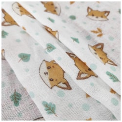 Fralda Dupla Raposa 70cm x 70cm 100% Algodão Dohler