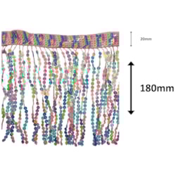 Franja de Paetê Carnaval 20cm Com 9 Metros Ref 152861 Sanding