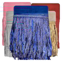 Franja de Paetê Tule Carnaval 20cm com 9 Metros Ref 03 NYBC Franja de Paetê Tule Carnaval 20cm com 9 Metros Ref 03 NYBC